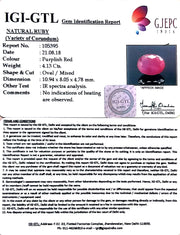 4.59 Ratti Natural New Burma Ruby with Govt. Lab Certificate